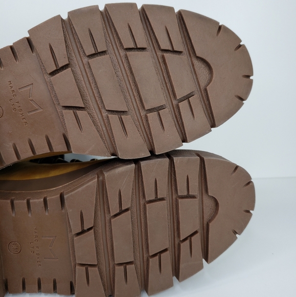 Marc Fisher LTD CLcairy Tan/Yellow Suede Lace up Hiking Outdoor Boots Sz 9.5M - Picture 10 of 10